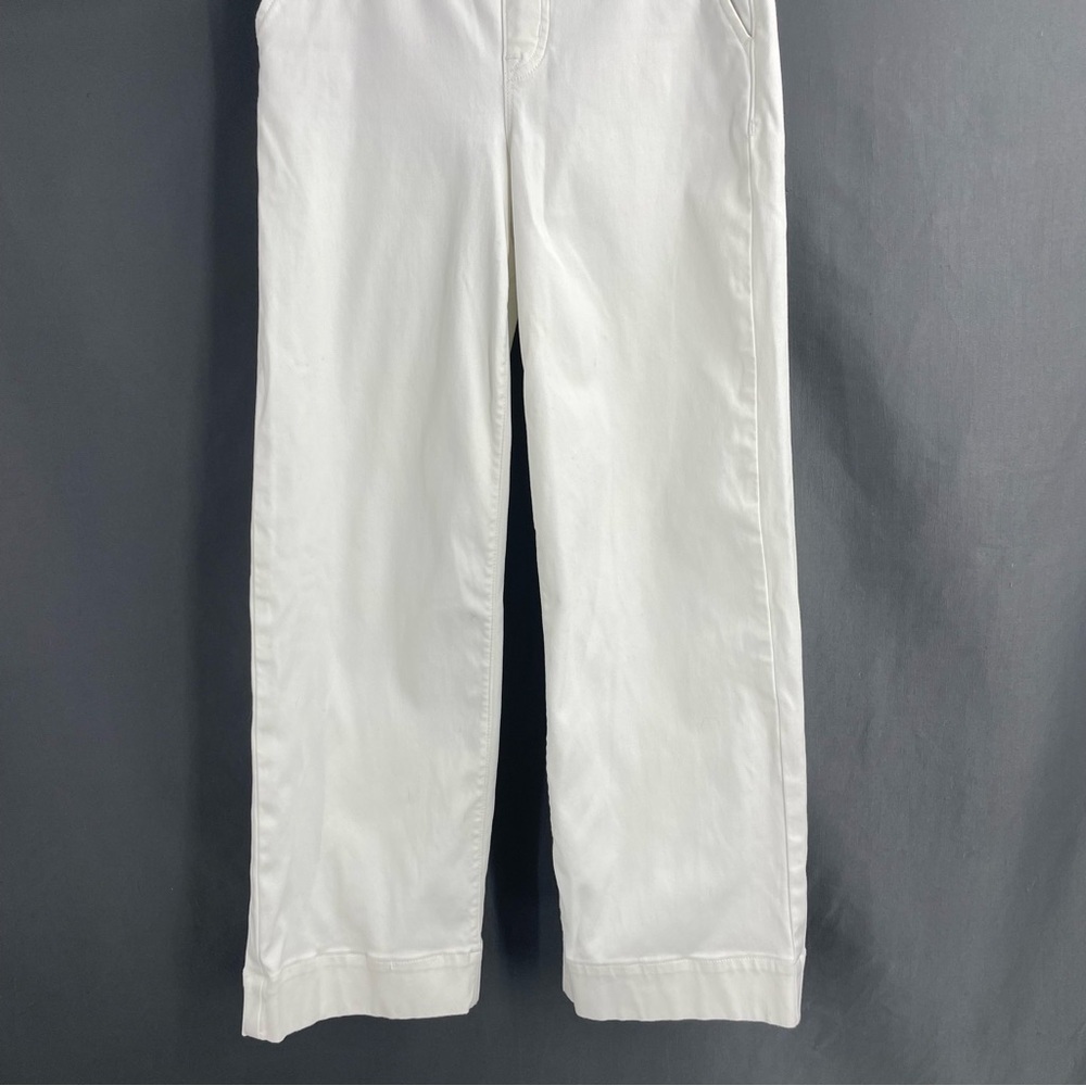 SPANX Stretch Twill Cropped Wide Leg Bright White Comfort Business Casual Pant - Picture 7 of 12